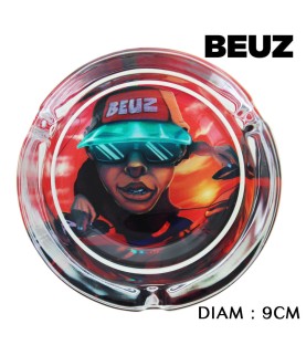 BEUZ - Cendrier rond en verre DJ Beuz